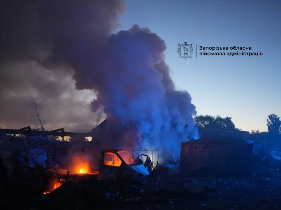 The Russian Federation launched a massive attack on Zaporizhzhia with kamikaze drones.