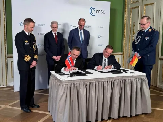 Norway and Germany signed the Hansa Arrangement defence agreement on the sidelines of the MSC