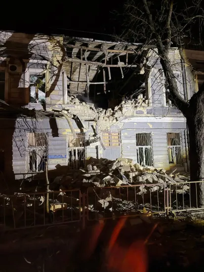 Night attack by UAVs in Odesa: lyceum and residential buildings damaged, casualties reported