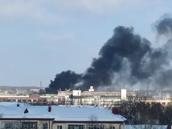 A fire broke out at a defence industry facility in Saransk after a drone attack