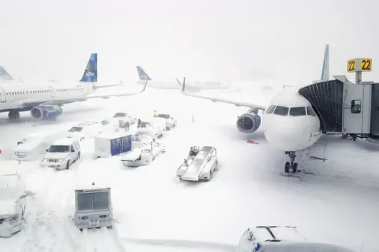 Hundreds of flights between the UK and the US cancelled due to Storm Hernando