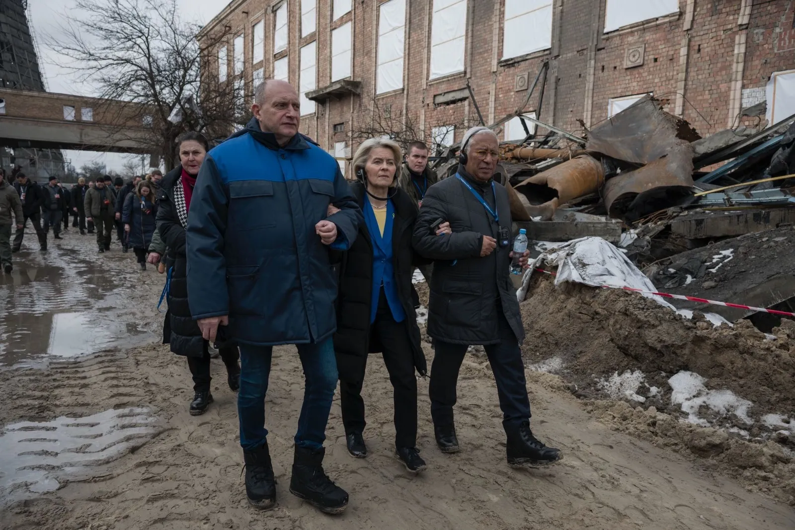 Лідерам ЄС у Києві показали зруйновану ударами Росії теплоелектростанцію