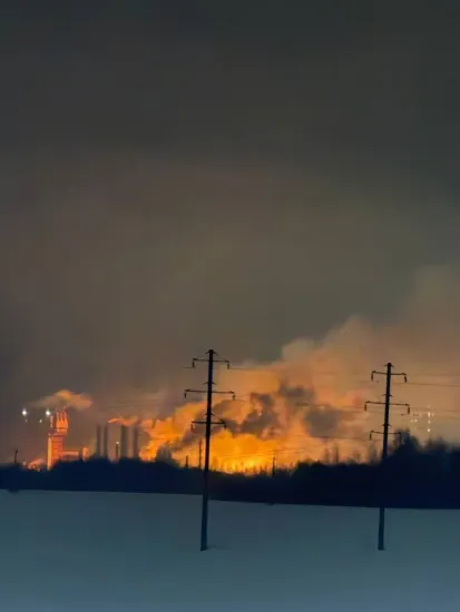 Drones attacked the Dorogobuzh plant in the Smolensk region of the Russian Federation, causing a fire.