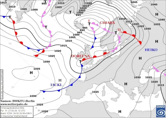 Weather on 27 February: Ukraine under the influence of the Heiko anticyclone