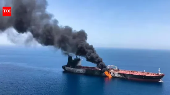 More than ten oil tankers hit in the Strait of Hormuz after warnings from Iran