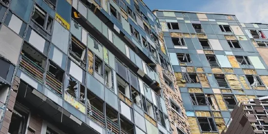 In Kyiv, the Okhmatdit building, damaged as a result of a Russian strike, has begun to be restored.