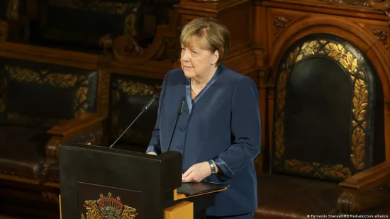 Angela Merkel called on Europe to be more independent and engage in dialogue with Vladimir Putin