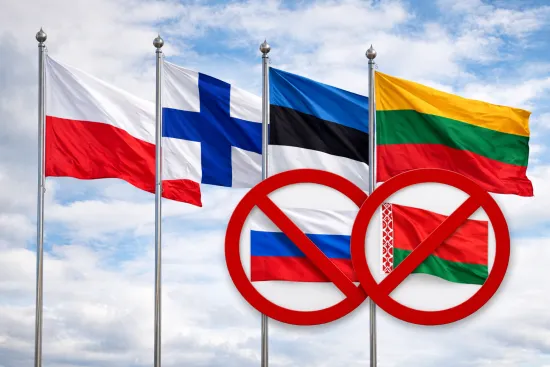 The Council called on Poland, Finland and the Baltic states to completely ban trade with Russia and Belarus.