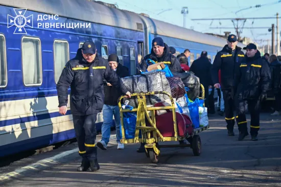 Rivne region received the first evacuation train from Donetsk region in 2026